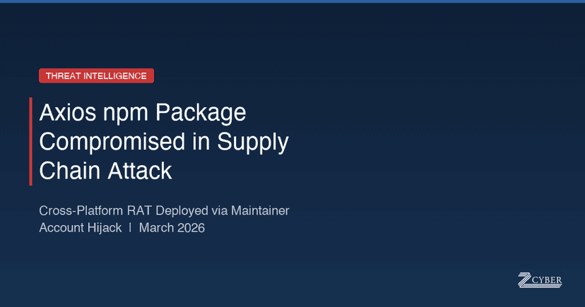Axios npm Package Compromised in Supply Chain Attack Delivering Cross-Platform RAT